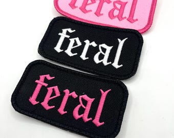 Feral Name Patch- Embroidered | Sew on | Iron on | Velcro