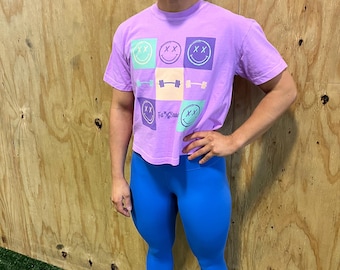 T-shirt court Smile and Lift | CrossFit | Entraînement | Haltérophilie | Été | Néon