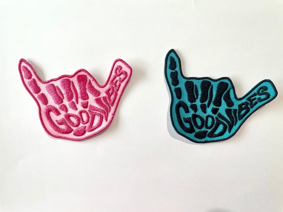Hand Embroidered Good Vibes Patches Hand Embroidered Good Vibes Patches