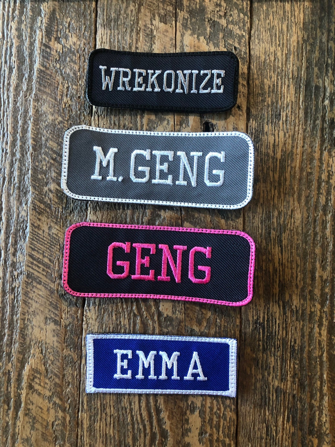 Custom Name Tape Patch With HOOK Etsy