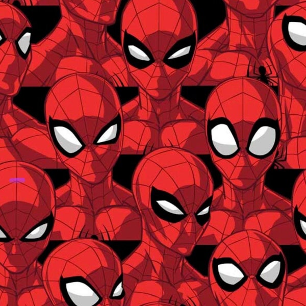 Marvel Spiderman - Spider Sense - Red/Black - by Springs Creative - 100% Cotton Fabric sold by the yard