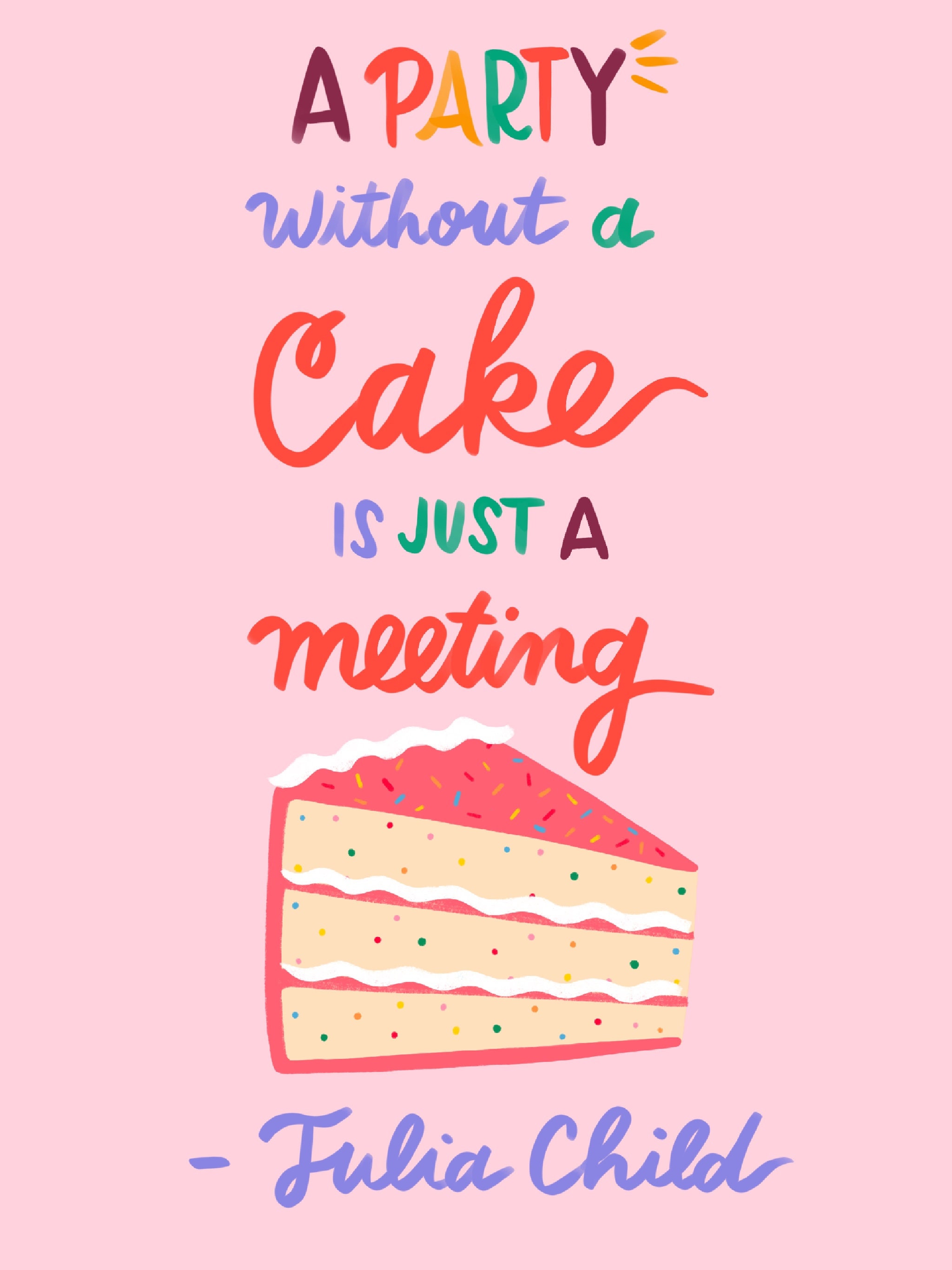Julia Child // Happy Birthday // Greeting Card // Free Etsy
