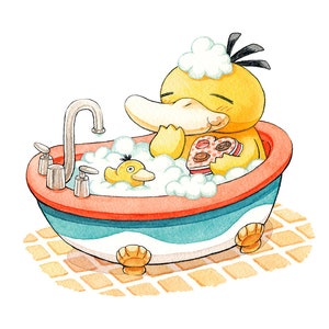 Psyduck de la hora del baño