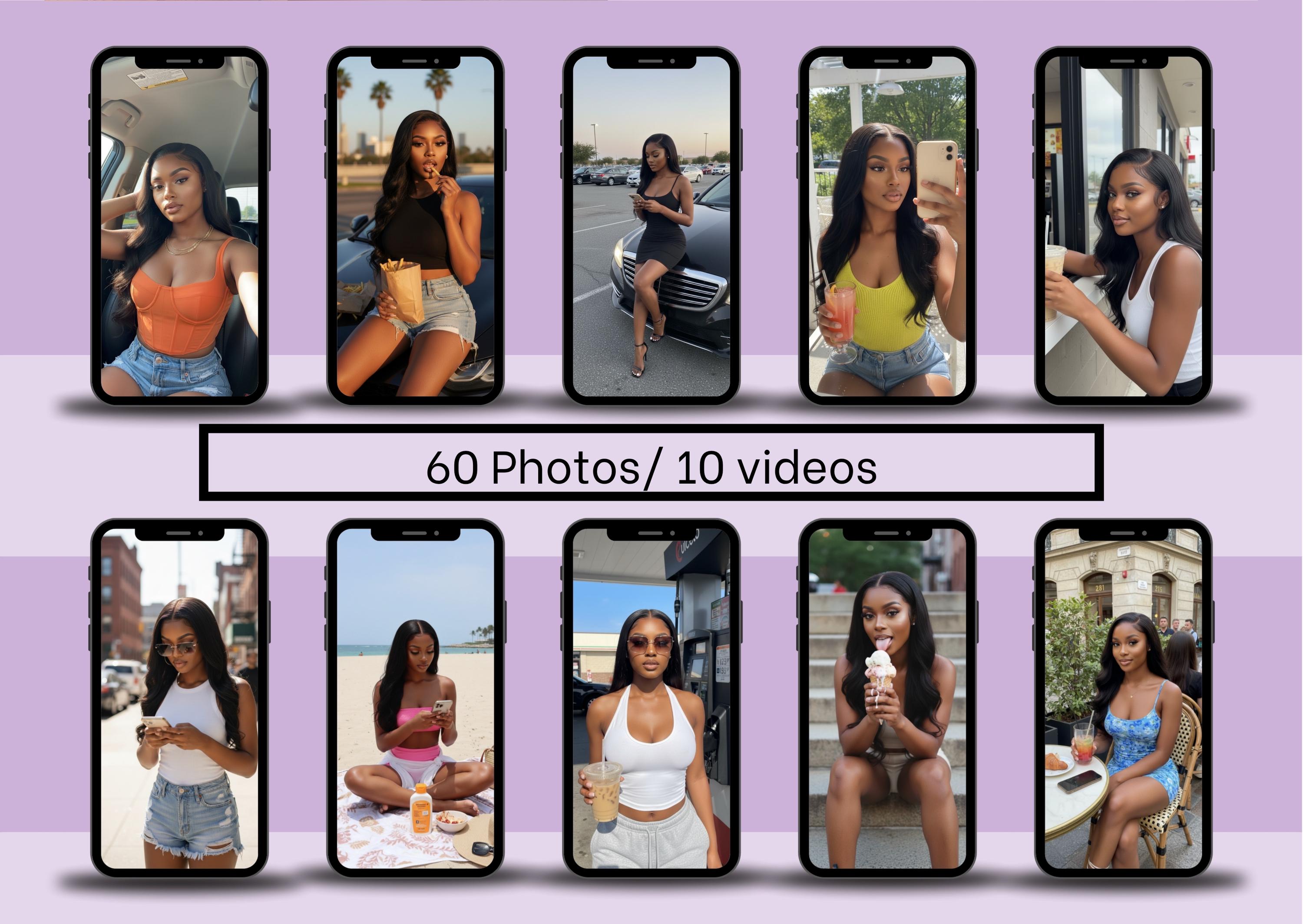 AI Influencer Content Pack Summer Vibes Edition, 60 Photos 10 Videos ...