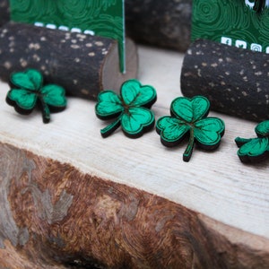 Wooden Shamrock Pin for St Patrick's Day image 7