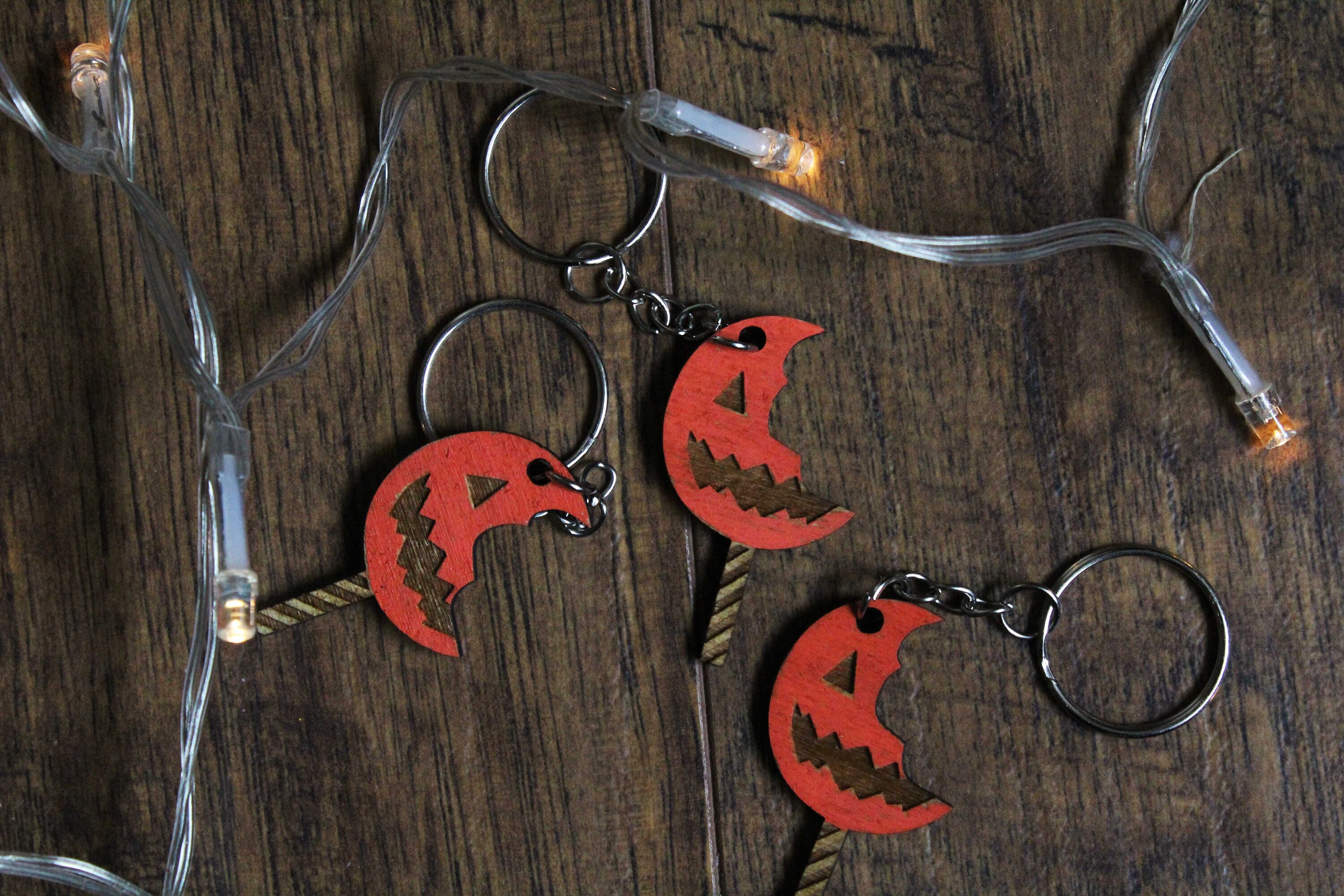 Sam's Lollipop Keyring Gift Trick R Treat Wood Burning - Etsy