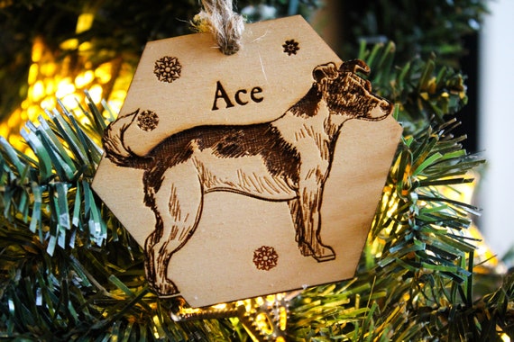 Jack Russell personalisierte Holz Kugel Ornament Hund Name Rasse Geschenk  schrulligen rustikalen Laser Holz verbrannt verzierthund Liebhaber Haustier  Dekoration - .de