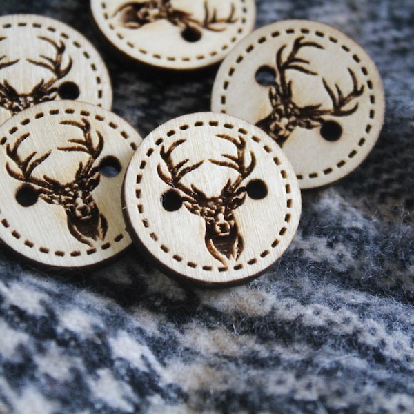 Wooden Deer Etsy