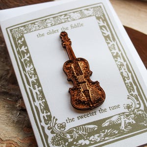Je älter die Geige, desto süßer die Melodie Geburtstagskarte, Holzschmuck, Vintage, Geschenk, Jubiläum, Jubiläum, Jubiläum