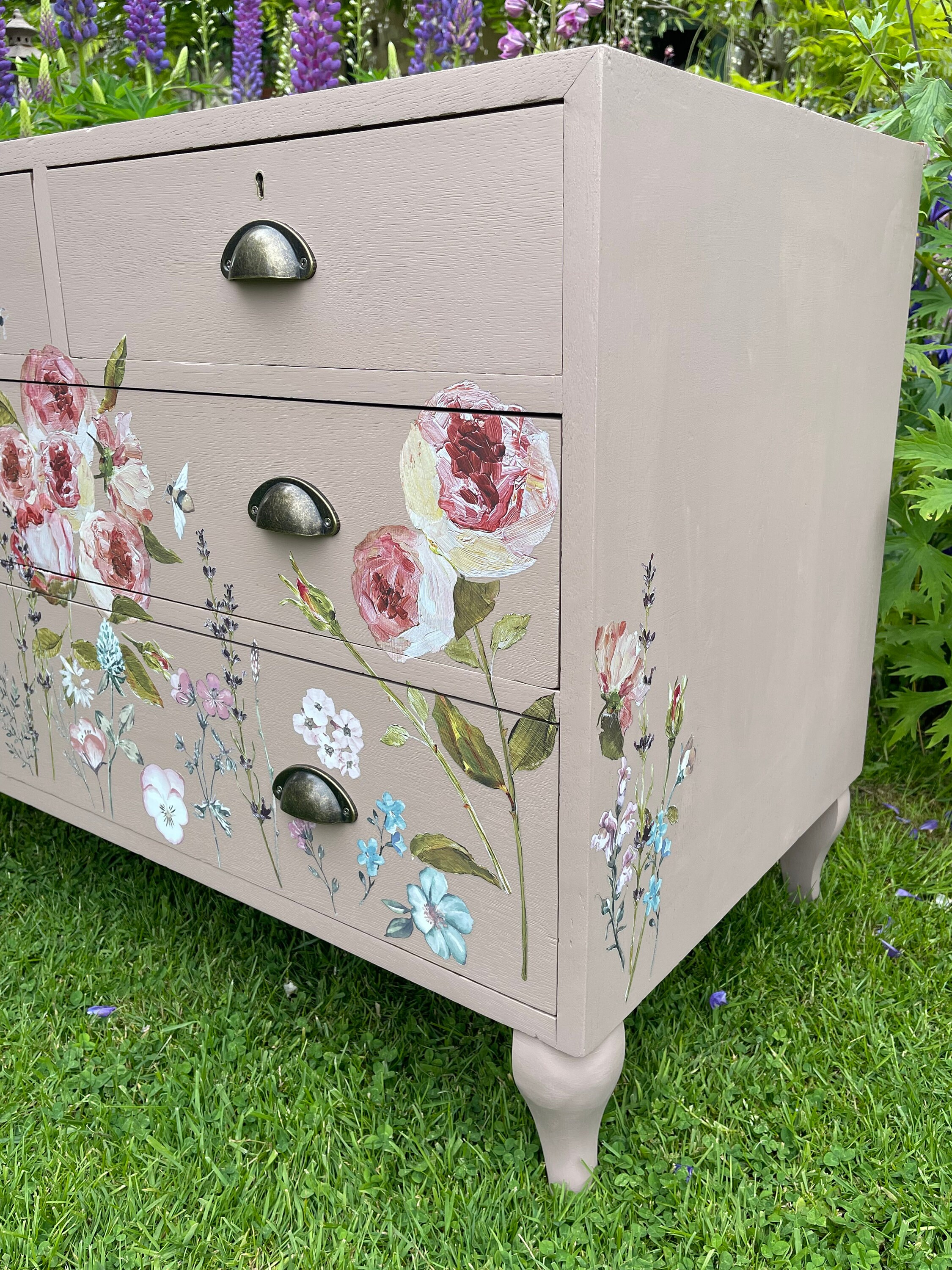 A Country Garden Chest of Drawers Etsy UK