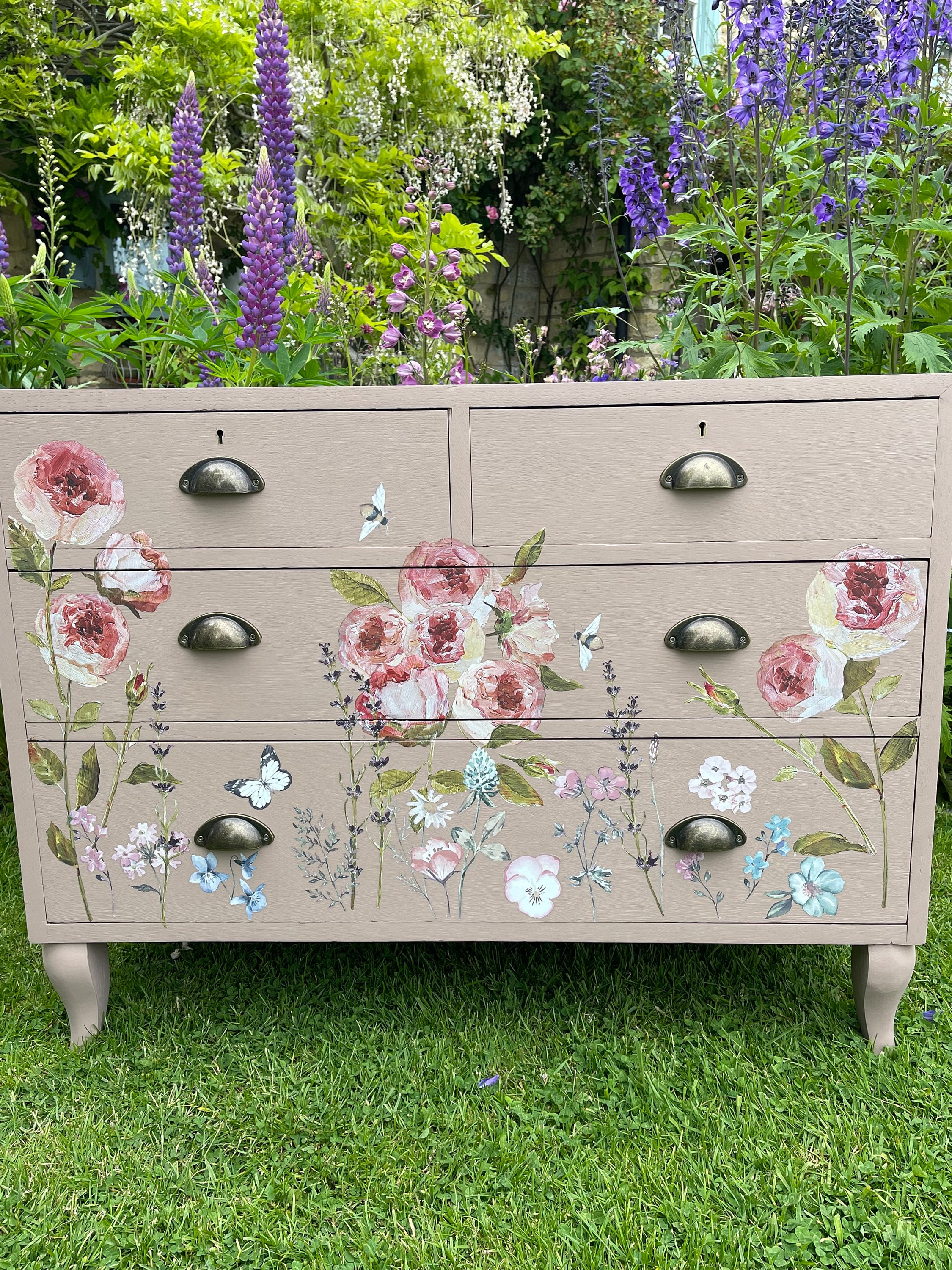 A Country Garden Chest of Drawers Etsy UK