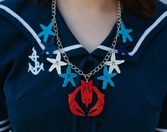 Lobster by the Sea Statement Necklace Tea Party at the Zoo