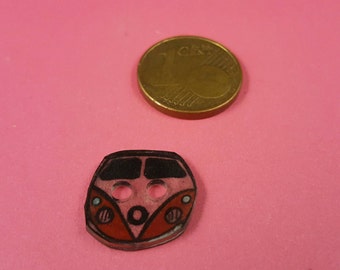 Children subject button, button with VW bus "Bulli"