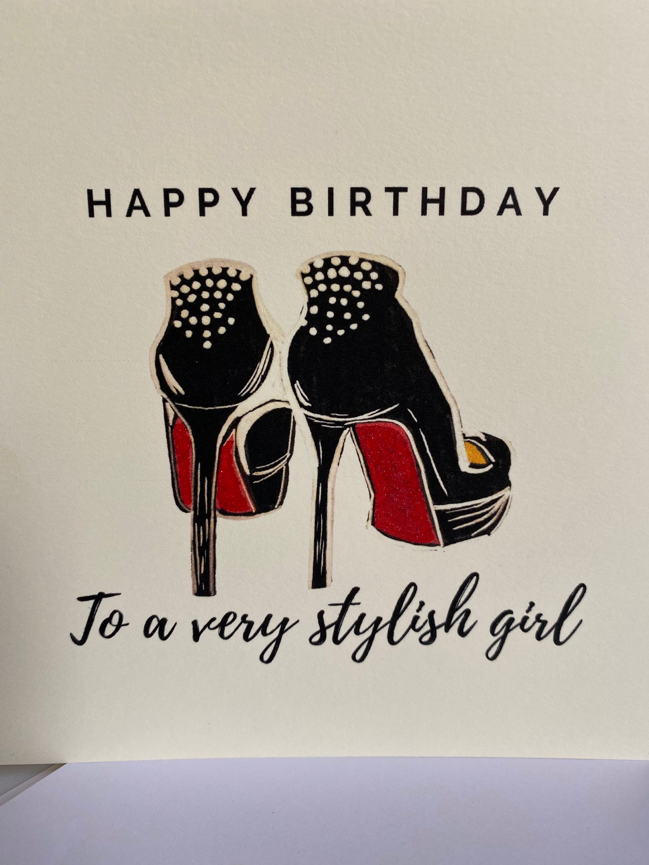 Ladies LOUBOUTIN SHOES Birthday Card - Wife Girlfriend Mother
