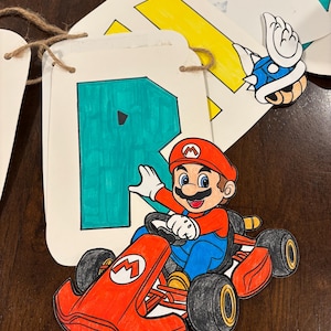 Super Mario Kart Happy Birthday Banner