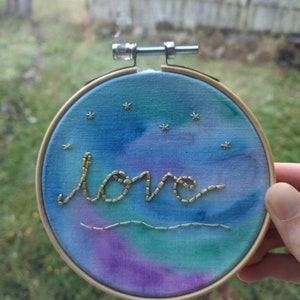 Love embroidery
