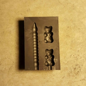 Graphite Mold: Gummy Bears and Worm