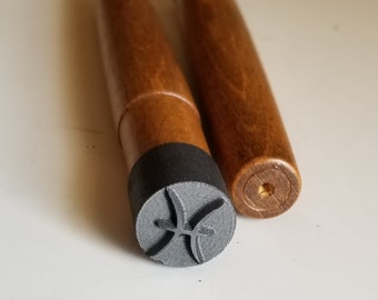 3/4" Graphite Pisces Stamp