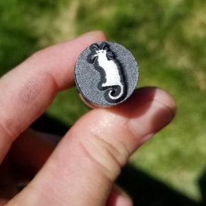 3/4&quot; Graphite Cat Silhouette Stamp