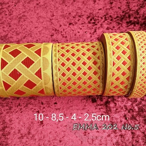 Decorative Semi-Metallic Gallon Braid Trim geometric pattern/ EMMA 202 EMMA 202.No5