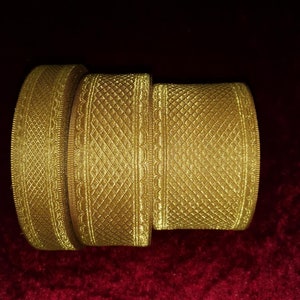 Religious Gold Jacquard Metallic trim 2,5 cm- 4 and 6 cm wide