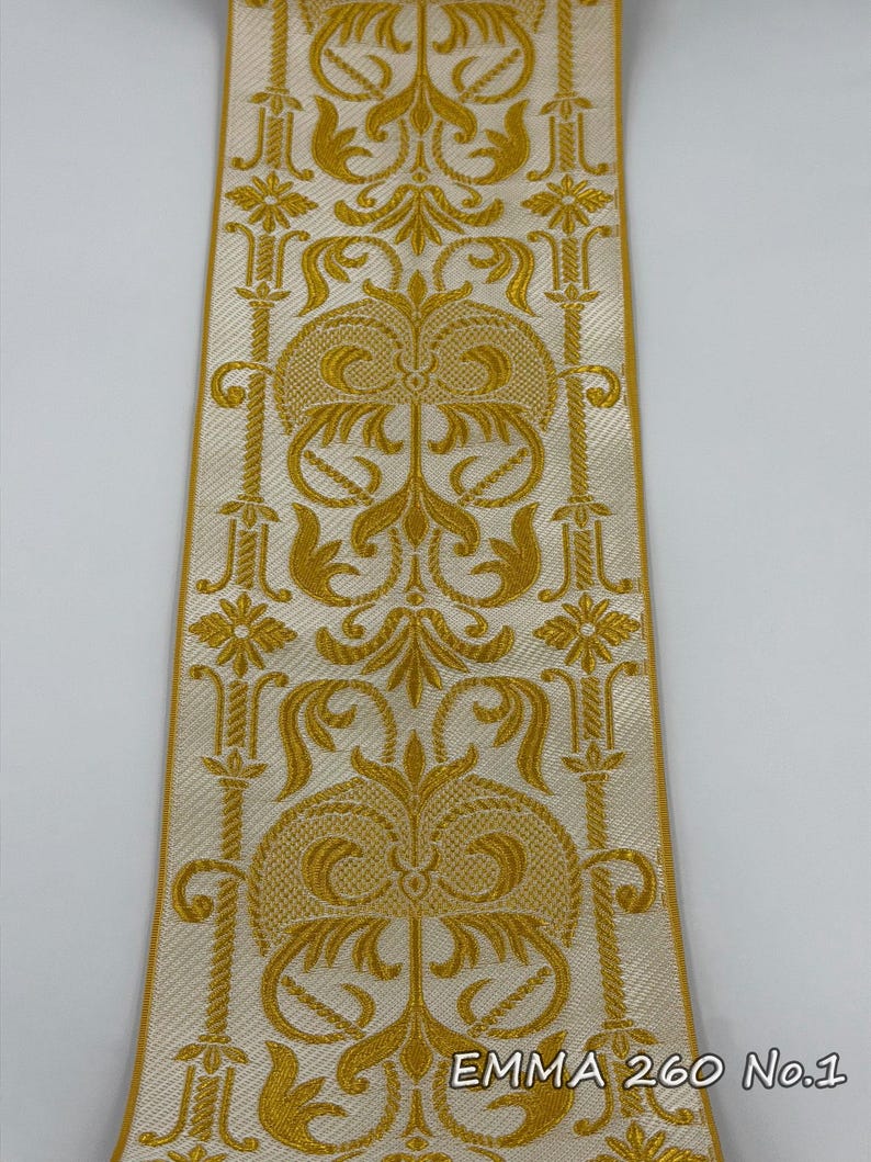 Liturgical Fabric Orphrey Panel Trim/16 Cm Wide/15 Color Combinations ...