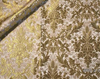 Textil duradero y decorativo: tela de brocado metálico bordada personalizable para creaciones artesanales / IERO 6.1