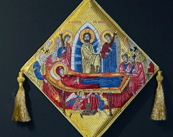 Escudo de Epigonación Palitsa "La Dormición de la Theotokos"