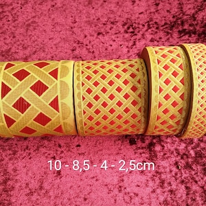 Religious Gold-Red Jacquard Semi Metallic trim 2,5-4-8,5 and 10cm wide.