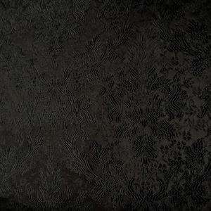 Deep black colour brocade jacquard fabric IERO 6