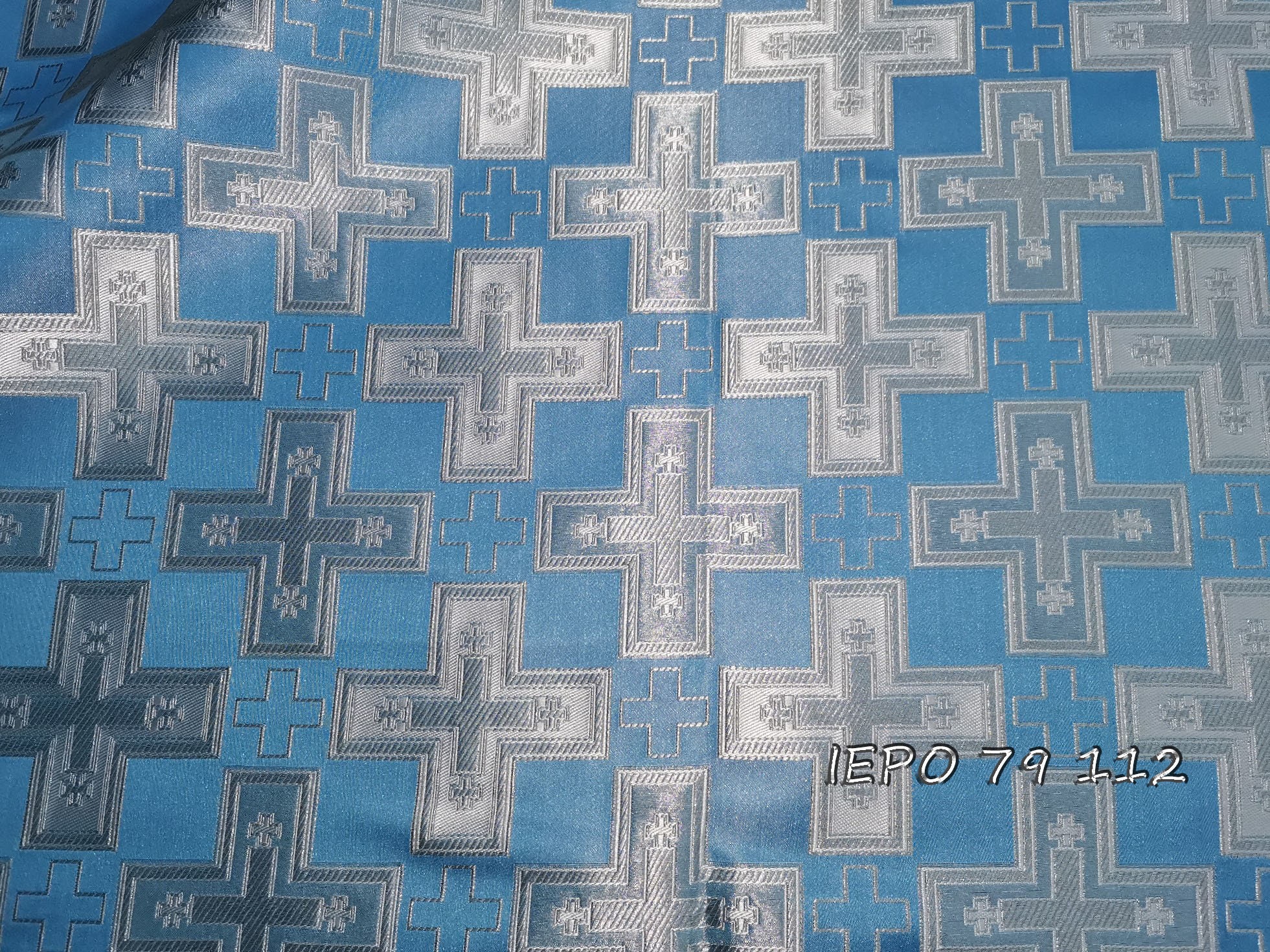 Greek Cross Pattern Liturgical Jacquard Metallic Brocade | Etsy