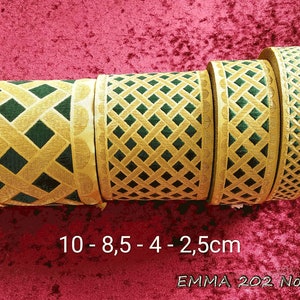 Decorative Semi-Metallic Gallon Braid Trim geometric pattern/ EMMA 202 EMMA 202.No8