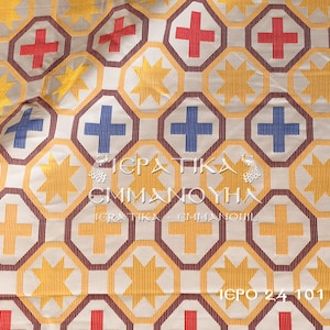 Liturgical Vestments Metallic Jacquard Brocade Fabric IERO 24