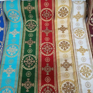 Orphrey for liturgical vestments11cm wide - 7 colors combinations