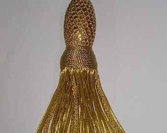 Barren Antik Gold Farbe 20cm lange handgefertigte Quaste