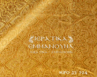 Vêtement liturgique d'église en brocart doré : 155 cm de large, IERO 35