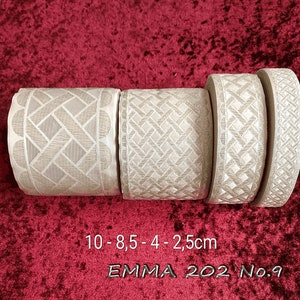 Decorative Semi-Metallic Gallon Braid Trim geometric pattern/ EMMA 202 EMMA 202.No9