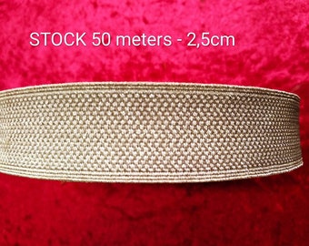 SALE CLEARANCE Gallon Trim rolls of 50 meters 2,5-3,7 and 5,5cm wide silver