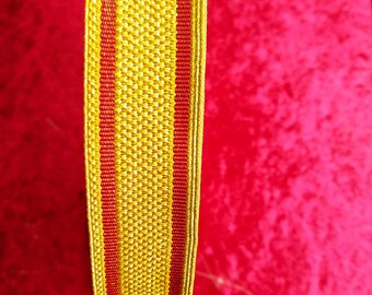 SALE CLEARANCE Gallon Trim rolls of 50 meters 2,5-3,7 and 5,5cm wide gold-red strips