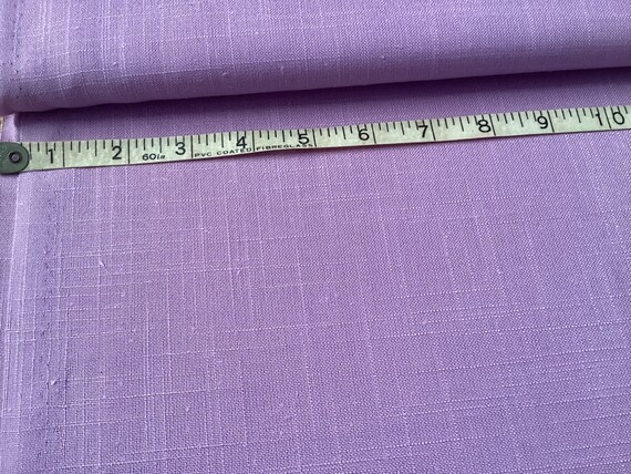Vintage Fabric - Linen Look - Lilac - Cotton Poly Blend - NOS - 1980's  #50050