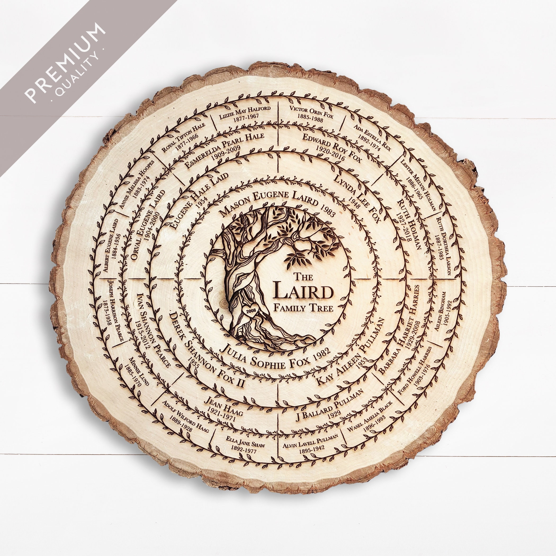 Wood Family Tree Chart Personalized Mothers Day Gift for Etsy Canada