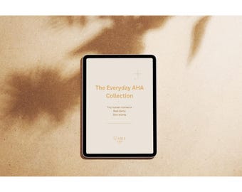 Daglig AHA-klarhetsarbetsbok i PDF-format | Självreflektionsdagbok | Guidade uppmaningar | Digital nedladdning av emotionellt välbefinnande