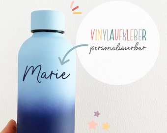 Personalisierter Name - aus Vinyl für die Brotdose oder die Trinkflasche