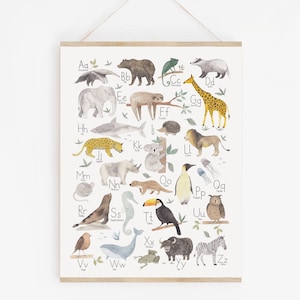 Art Print - Alphabet Animals / Animal Alphabet / ABC