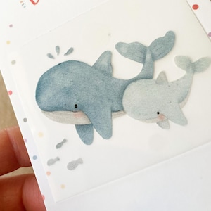 Mini trasferibili a caldo - Balena + Bambino