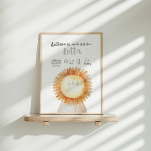 Geburtsbild/Poster - Löwe Carlo