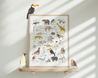 Art print/poster - Animal alphabet / ABC