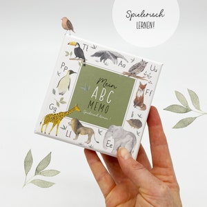 Tarjetas ABC/juego de notas/tarjetas de aprendizaje/juego de aprendizaje ABC/escritura básica/escritura impresa/alfabeto - alfabeto animal