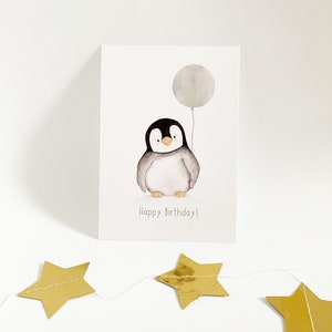 Karte/Postkarte/Grußkarte - süßer Pinguin
