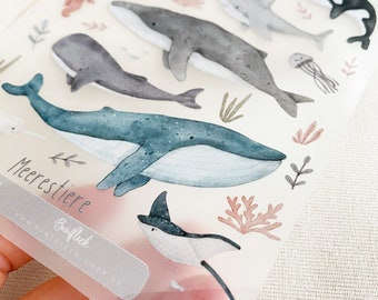 Iron-on transfers cute sea creatures - Hot Peel / Iron on/ Applications